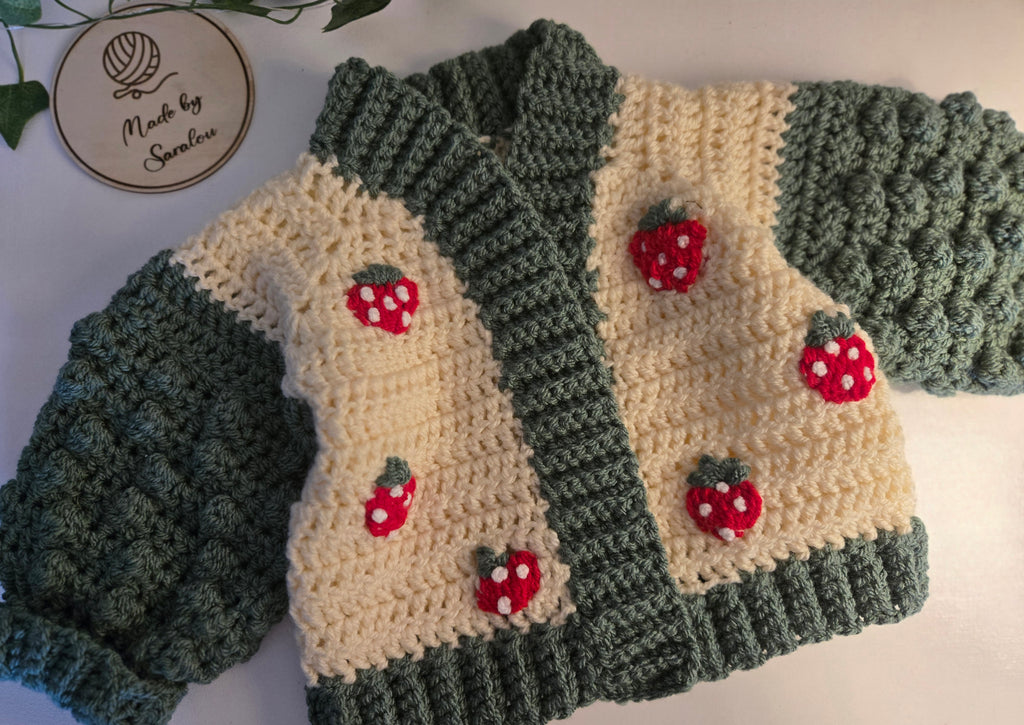 Strawberry poet cardigan